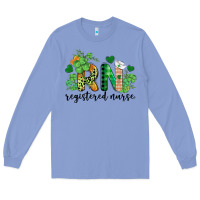 Colony Blue st. patricks day registered nurse rn Long Sleeve Tee - BarkalooDesign