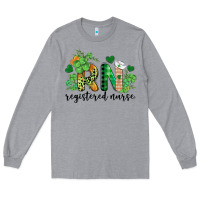 Heather Grey st. patricks day registered nurse rn Long Sleeve Tee - BarkalooDesign