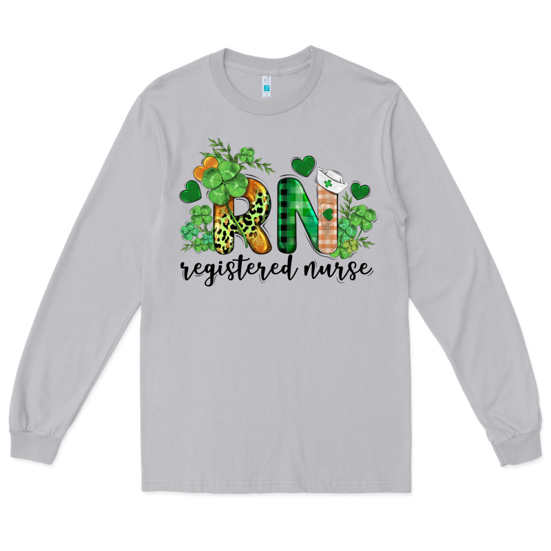 St. Patricks Day Registered Nurse Rn Long Sleeve Tee by BarkalooDesign | Teevron