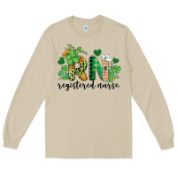 Mushroom st. patricks day registered nurse rn Long Sleeve Tee - BarkalooDesign