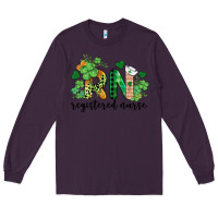 Plum st. patricks day registered nurse rn Long Sleeve Tee - BarkalooDesign