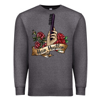 Charcoal Heather hair hustler 4 Premium Sweatshirt - SublimationCraftShop