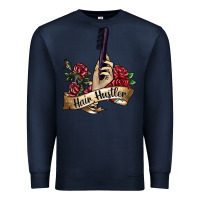 Navy hair hustler 4 Premium Sweatshirt - SublimationCraftShop