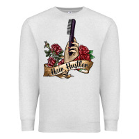 Oatmeal Heather hair hustler 4 Premium Sweatshirt - SublimationCraftShop