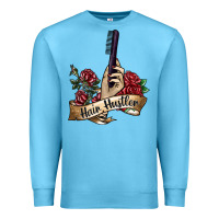 Ocean Blue hair hustler 4 Premium Sweatshirt - SublimationCraftShop