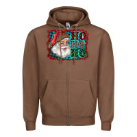 Chestnut Santa Ho Ho Ho Zipper Hoodie - RanaPortraitStore