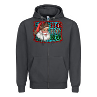 Smoke Santa Ho Ho Ho Zipper Hoodie - RanaPortraitStore