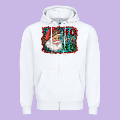 Zipper Hoodie Santa Ho Ho Ho