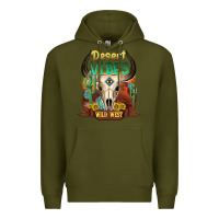Army Green desert vibes wild west Premium Hoodie - NancyCooperArtShop
