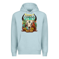 Blue Mist desert vibes wild west Premium Hoodie - NancyCooperArtShop