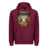 Burgundy desert vibes wild west Premium Hoodie - NancyCooperArtShop