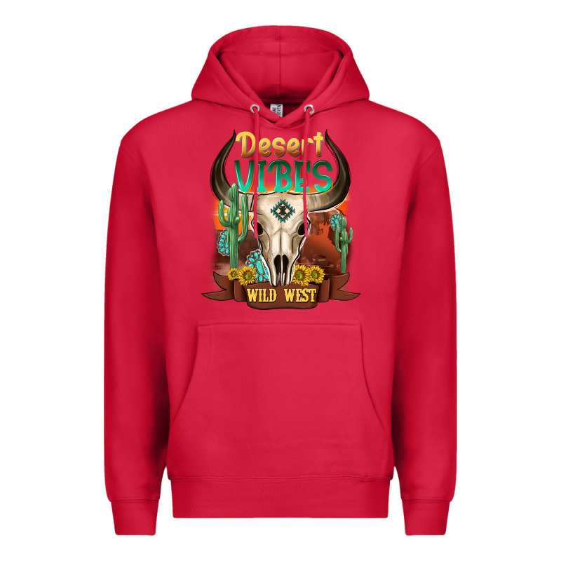 Desert Vibes Wild West Premium Hoodie by NancyCooperArtShop | Teevron