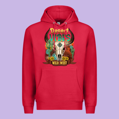 Desert Vibes Wild West Premium Hoodie Designed By Nancycooperartshop