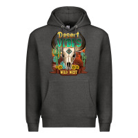 Charcoal Heather desert vibes wild west Premium Hoodie - NancyCooperArtShop