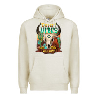 Oatmeal Heather desert vibes wild west Premium Hoodie - NancyCooperArtShop