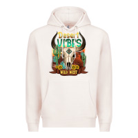 Pale Pink desert vibes wild west Premium Hoodie - NancyCooperArtShop