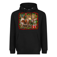 Black christmas farm animals Heavyweight Hoodie - RanaPortraitStore