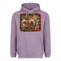 Lavender christmas farm animals Heavyweight Hoodie - RanaPortraitStore