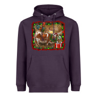 Plum christmas farm animals Heavyweight Hoodie - RanaPortraitStore