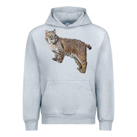 Heather Grey Bobcat Urban Hoodie - LillyAllenDesigns