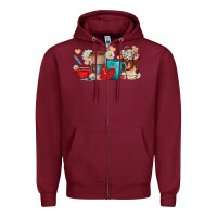 Burgundy Nurse coffee cups Zipper Hoodie - texasbilliewilder