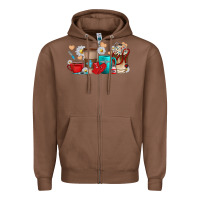 Chestnut Nurse coffee cups Zipper Hoodie - texasbilliewilder
