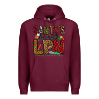 Burgundy santa's favorite lpn Premium Hoodie - Jasminsmagicworld