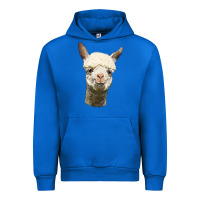 Cobalt Alpaca Head Urban Hoodie - LillyAllenDesigns