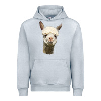 Heather Grey Alpaca Head Urban Hoodie - LillyAllenDesigns