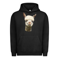 Pigment Black Alpaca Head Urban Hoodie - LillyAllenDesigns