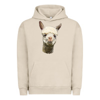 Pigment French Oak Alpaca Head Urban Hoodie - LillyAllenDesigns