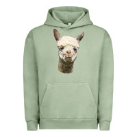 Pigment Oil Green Alpaca Head Urban Hoodie - LillyAllenDesigns