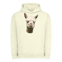 Pigment Pistachio Alpaca Head Urban Hoodie - LillyAllenDesigns