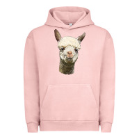Pigment Salmon Alpaca Head Urban Hoodie - LillyAllenDesigns
