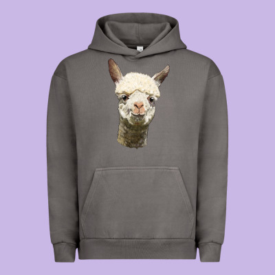 Alpaca Head Urban Hoodie Designed By Lillyallendesigns