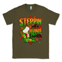 Army Green Steppin' into Juneteenth Classic Tee - RanaPortraitStore