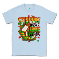 Dusty Blue Steppin' into Juneteenth Classic Tee - RanaPortraitStore