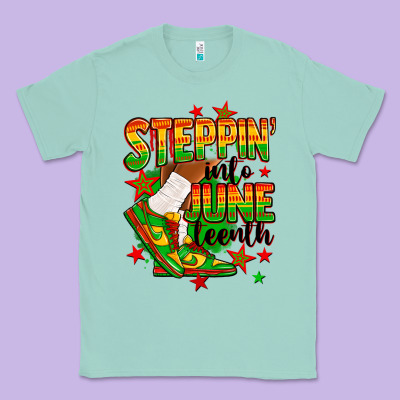 Steppin' Into Juneteenth Classic Tee Designed By Ranaportraitstore