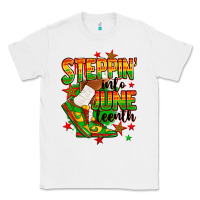 White Steppin' into Juneteenth Classic Tee - RanaPortraitStore