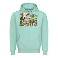 Seafoam coffee then cows Zipper Hoodie - texasbilliewilder