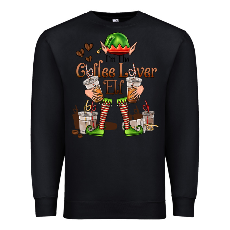 Im The Coffee Lover Elf Premium Sweatshirt by FaDigitalArtStudio | Teevron