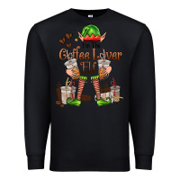 Black im the coffee lover elf Premium Sweatshirt - FaDigitalArtStudio
