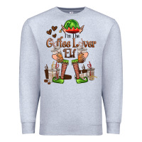 Heather Grey im the coffee lover elf Premium Sweatshirt - FaDigitalArtStudio