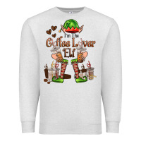 Oatmeal Heather im the coffee lover elf Premium Sweatshirt - FaDigitalArtStudio