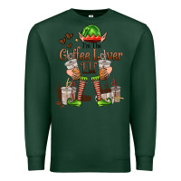 Sports Green im the coffee lover elf Premium Sweatshirt - FaDigitalArtStudio