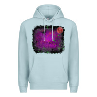 Blue Mist halloween backround moon Premium Hoodie - RanaPortraitStore
