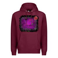 Burgundy halloween backround moon Premium Hoodie - RanaPortraitStore