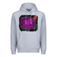 Heather Grey halloween backround moon Premium Hoodie - RanaPortraitStore