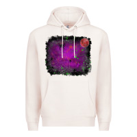 Pale Pink halloween backround moon Premium Hoodie - RanaPortraitStore