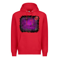 Red halloween backround moon Premium Hoodie - RanaPortraitStore